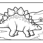 coloriage Stegosaurus à imprimer pour enfants