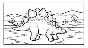 coloriage Stegosaurus à imprimer pour enfants