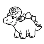 coloriage Stegosaurus pour enfant de 5 ans
