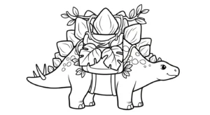 coloriage Stegosaurus pour enfant de 10 ans