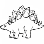 coloriage Stegosaurus pour enfant de 4 ans