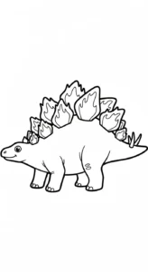 coloriage Stegosaurus pour enfant de 4 ans