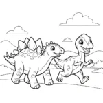 coloriage Stegosaurus pour enfant gratuit