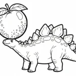 coloriage Stegosaurus et dessin a imprimer