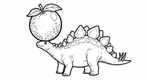 coloriage Stegosaurus et dessin a imprimer