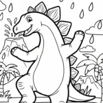 coloriage Stegosaurus de pour enfants