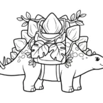 coloriage Stegosaurus gratuit a imprimer