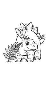 coloriage Stegosaurus à imprimer pdf gratuit