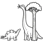 coloriage Stegosaurus pour enfant de 2 ans