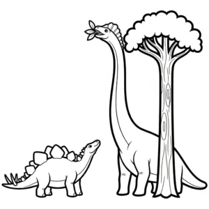 coloriage Stegosaurus pour enfant de 2 ans