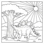 coloriage Stegosaurus pour primaire