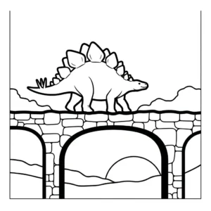 coloriage Stegosaurus pour enfants a imprimer