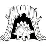 coloriage Stegosaurus pour enfant à imprimer