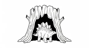 coloriage Stegosaurus pour enfant à imprimer