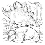 coloriage Stegosaurus a telecharger