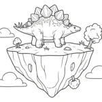imprimer coloriage Stegosaurus gratuit