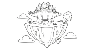 imprimer coloriage Stegosaurus gratuit