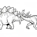 coloriage Stegosaurus à imprimer pdf gratuit
