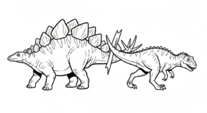 coloriage Stegosaurus à imprimer pdf gratuit