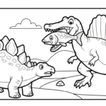 coloriage Stegosaurus à imprimer pour enfant de 2 ans