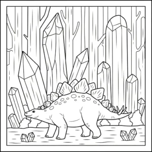 coloriage Stegosaurus pour enfant a imprimer gratuit
