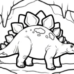 coloriage Stegosaurus de pour enfants