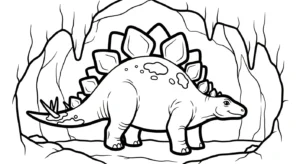 coloriage Stegosaurus de pour enfants