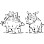 coloriage Stegosaurus pour enfant de 8 ans