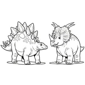 coloriage Stegosaurus pour enfant de 8 ans