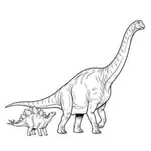 coloriage Stegosaurus à imprimer pour enfant de 3 ans