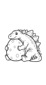 coloriage Stegosaurus pour bebe a imprimer