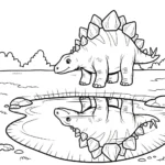 coloriage Stegosaurus à imprimer pour enfants