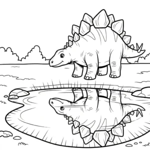 coloriage Stegosaurus à imprimer pour enfants