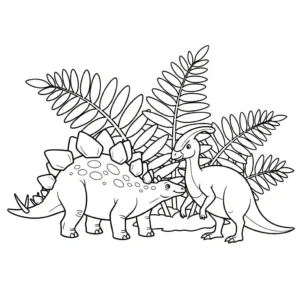 coloriage Stegosaurus educatif pour enfant