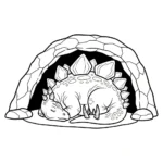 coloriage Stegosaurus pour enfants à imprimer