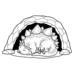 coloriage Stegosaurus pour enfants à imprimer