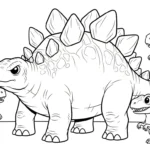 coloriage Stegosaurus pour enfant