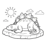 coloriage Stegosaurus a colorier en ligne gratuitement