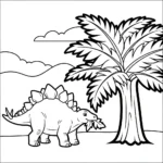 coloriage Stegosaurus pour enfant de 2 ans