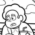 coloriage Steven Universe à imprimer kawaii