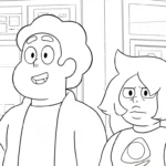 coloriage Steven Universe et découpage à imprimer