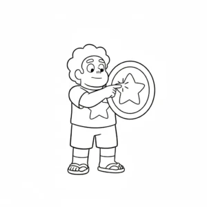 coloriage Steven Universe pour enfant de 2 ans