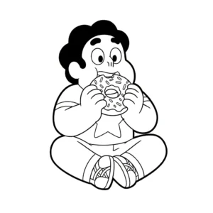 coloriage Steven Universe à imprimer kawaii