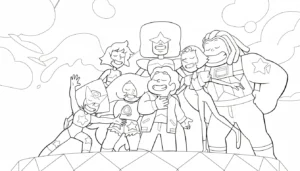 coloriage Steven Universe pour bebe a imprimer