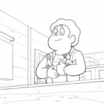 coloriage Steven Universe à imprimer pour enfant de 12 ans