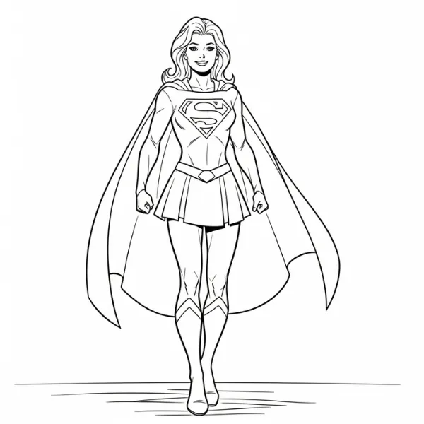 Tranh tô màu Supergirl