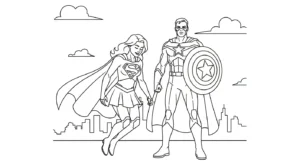 coloriage Supergirl à imprimer pdf