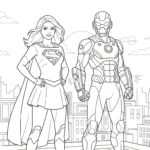 coloriage Supergirl de pour enfants