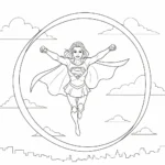 télécharger coloriage Supergirl gratuit