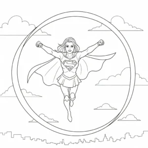 télécharger coloriage Supergirl gratuit